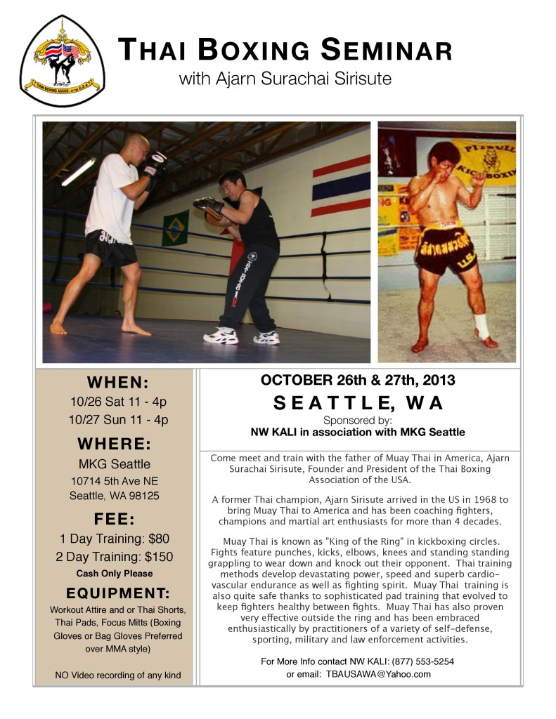 Muay Thai Boxing Seattle at MKG Ajarn Chai Sirisute TBA