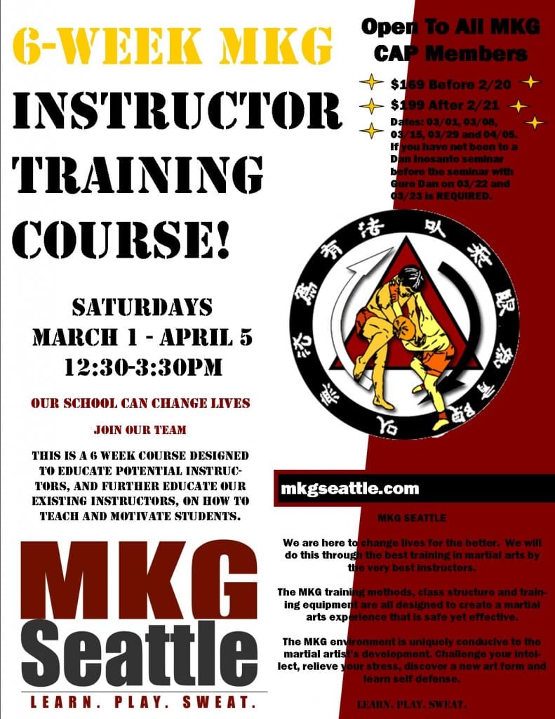 Martial Arts Instructor Training Seattle