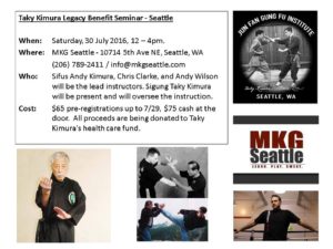 Taky Kimura Benefit at MKG Seattle