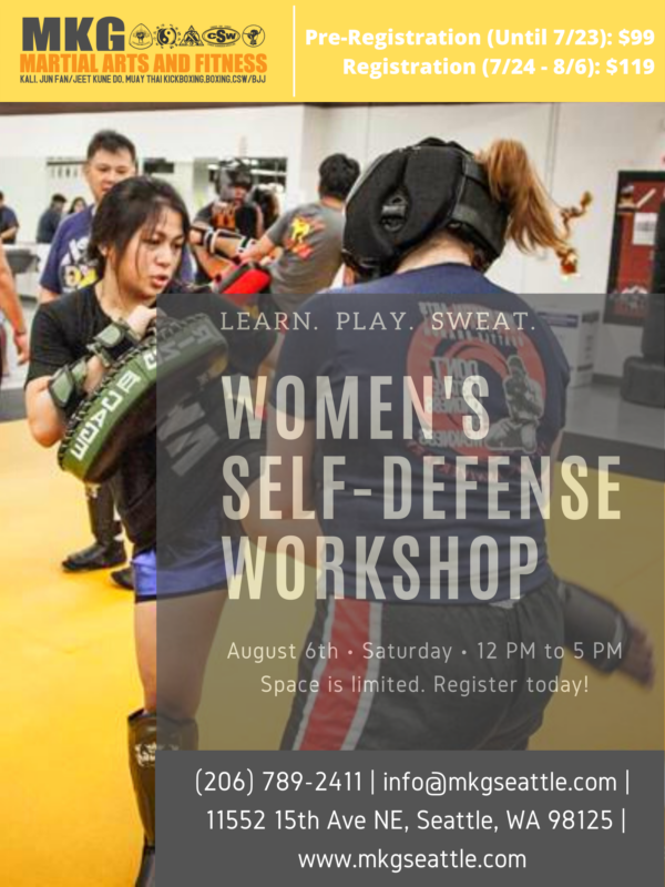 Women's Self Defense Workshop - August 6th, 2022